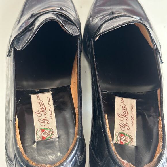 Vintage Gucci Men's loafers black size EU 44.5 US 11.5 - Picture 14 of 16
